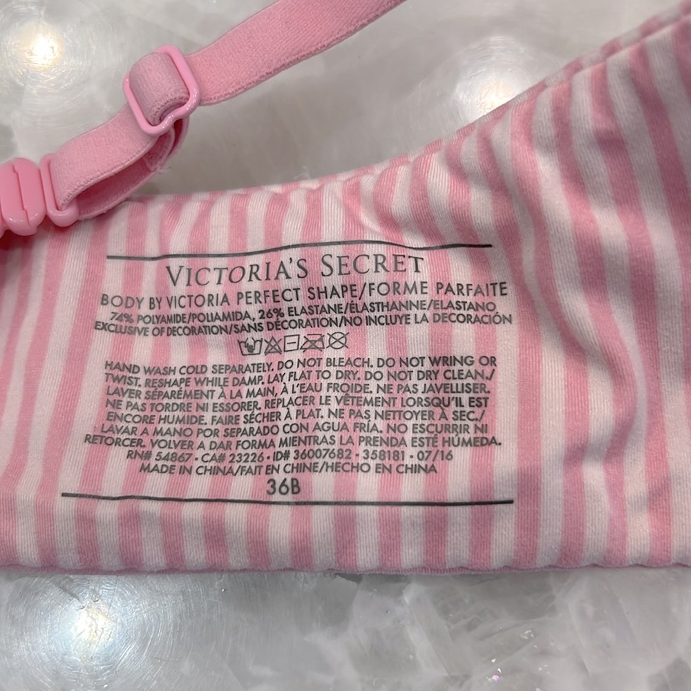 Victoria’s Secret Pink Striped Body by Victoria Perfect Shape Bra - Picture 6 of 6